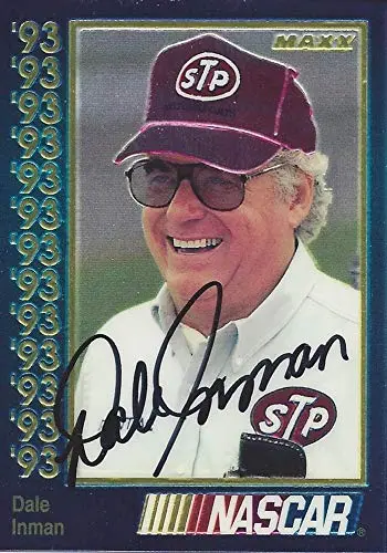 Autographed Dale Inman 1993 Maxx Racing (Stp Richard Petty Crew Chief) Vintage Chrome Signed Nascar Collectible Trading Card With Coa 1