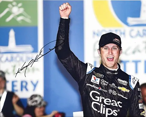 Autographed 2015 Kasey Kahne #00 Haas Automation Racing Charlotte Truck Win (Victory Lane Trophy) Signed 8X10 Picture Nascar Glossy Photo With Coa 1