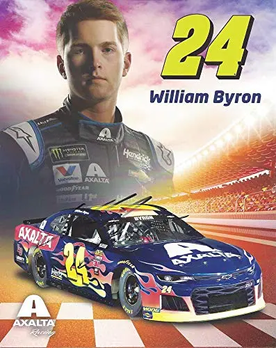 Autographed 2019 William Byron #24 Axalta Racing (Hendrick Motorsports) Monster Energy Cup Series Signed Picture 8X10 Inch Nascar Hero Card Photo With Coa 1