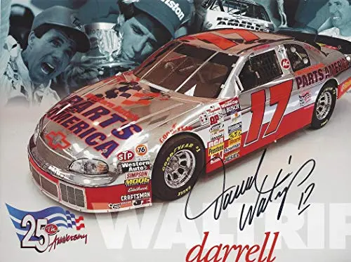 Autographed 1997 Darrell Waltrip #17 Western Auto Parts America Silver 25Th Anniversary (Winston Cup Series) Vintage Rare Signed Collectible Picture Nascar 8X10 Inch Hero Card Photo With Coa 1