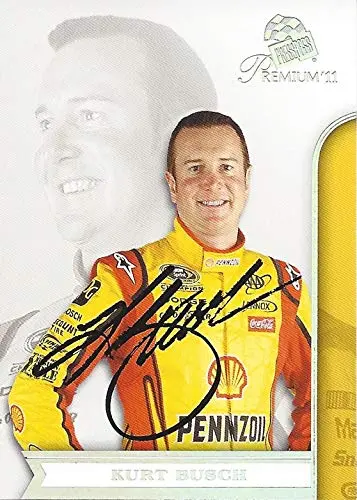 Autographed Kurt Busch 2011 Press Pass Premium Racing Contenders (#22 Shell Pennzoil Car) Team Penske Sprint Cup Series Signed Nascar Collectible Trading Card With Coa 1
