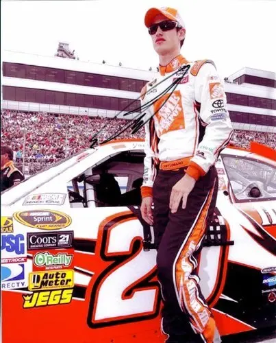 Autographed Joey Logano #20 The Home Depot Racing Rookie Season (Pit Road) Joe Gibbs Team Signed 8X10 Inch Nascar Glossy Photo With Coa 1