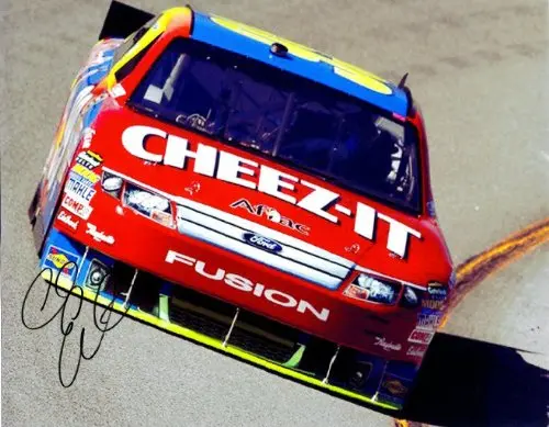 Autographed 2010 Carl Edwards #99 Cheez-It Racing Team Signed 8X10 Nascar Glossy Photo With Coa 1