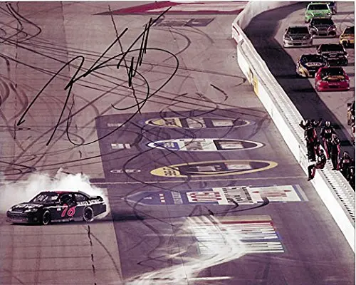 Autographed 2011 Regan Smith #78 Furniture Row Racing Darlington Win (Burnout) Signed 8X10 Nascar Glossy Picture With Coa 1