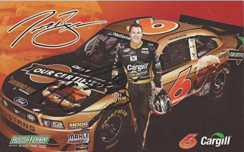 Autographed 2013 Trevor Bayne #6 Cargill Beef Sponsor (Roush Racing) Nationwide Series Signed Collectible Picture Nascar 4X6 Inch Hero Card Photo With Coa 1