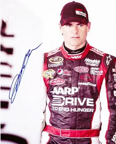 Autographed 2012 Jeff Gordon #24 Drive To End Hunger Racing (Aarp) Signed Nascar 8X10 Glossy Photo With Coa 1