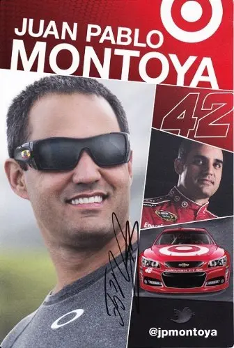 Autographed 2013 Juan Pablo Montoya #42 Target Racing (Ganassi Team) Signed Sprint Cup Series 7X11 Inch Nascar Hero Card Photo With Coa 1