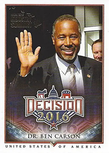Ben Carson 2016 Leaf Decision Hawaii Industry Summit Extremely Rare Insert Presidential Politics Collectible Promo Trading Card 1