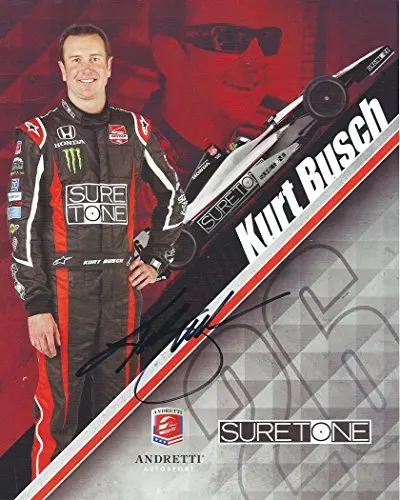 Autographed 2015 Kurt Busch #41 Suretone Andretti Racing (Indy Car Series) 8X10 Signed Picture Nascar Hero Card With Coa 1