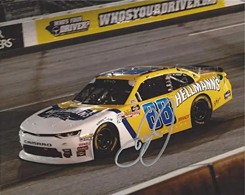 Autographed 2018 Dale Earnhardt Jr. #88 Hellmanns Racing Richmond Xfinity Series Race (First Race Since Retirement) Jr Motorsports Signed Collectible Picture 8X10 Inch Nascar Glossy Photo With Coa 1