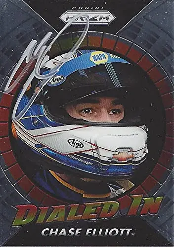 Autographed Chase Elliott 2020 Panini Prizm Racing Dialed In (#9 Napa Driver) Hendrick Motorsports Rare Insert Signed Collectible Nascar Trading Card With Coa 1