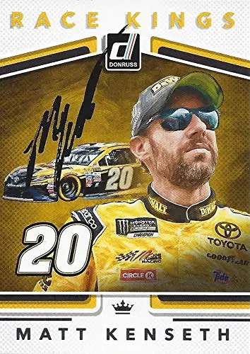 Autographed Matt Kenseth 2017 Panini Donruss Racing Race Kings (#20 Dewalt Toyota Team) Monster Cup Series Signed Nascar Collectible Trading Card With Coa 1