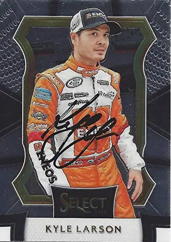 Autographed Kyle Larson 2017 Panini Select Racing Grandstand (#42 Eneos Racing) Xfinity Series Signed Nascar Collectible Trading Card With Coa 1