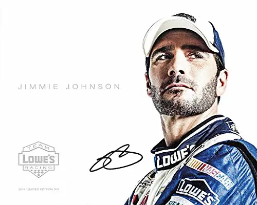 Autographed 2014 Jimmie Johnson #48 Team Lowe's Racing (Limited Edition 3 Of 3) Signed 8X10 Nascar Hero Card Photo With Coa 1