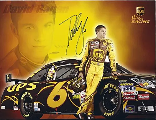 Autographed 2006 David Ragan #6 Ups Racing Team (Roush) Signed 9X11 Nascar Hero Card With Coa 1