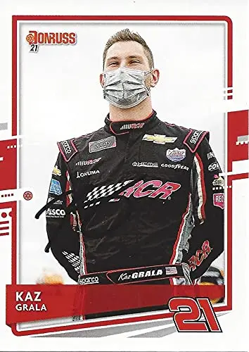 Autographed Kaz Grala 2021 Panini Donruss (#21 Richard Childress Racing Team) Xfinity Series Signed Nascar Collectible Trading Card With Coa 1