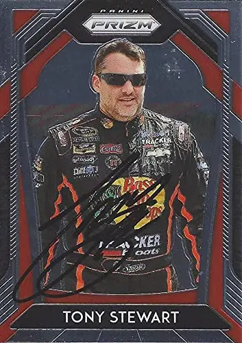 Autographed Tony Stewart 2020 Panini Prizm Racing (#14 Bass Pro Shops) Stewart-Haas Team Signed Nascar Collectible Trading Card With Coa 1