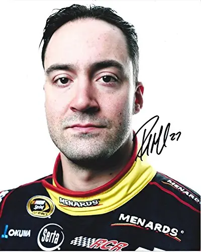 Autographed 2016 Paul Menard #27 Menards Team (Richard Childress Racing) Media Day Pose Signed 8X10 Inch Picture Nascar Glossy Picture Photo With Coa 1