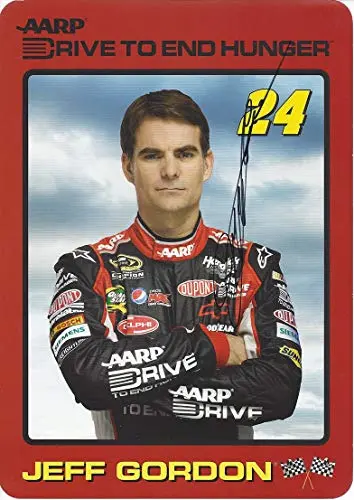 Autographed 2012 Jeff Gordon #24 Aarp Drive To End Hunger Racing (Hendrick Motorsports) Signed Collectible Picture 8X11 Inch Nascar Hero Card Photo With Coa 1