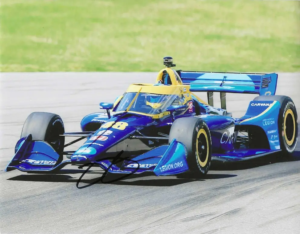 Autographed 2021 Jimmie Johnson #48 Chip Ganassi Racing Carvana Team Rare Signed Glossy Picture 8X10 Inch Indycar Series Glossy Photo With Coa 1