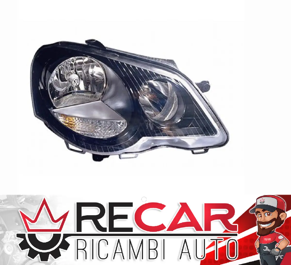 Proiettore Ant Dx Polo 05 Parabola Nera (Vers. Sport) 1