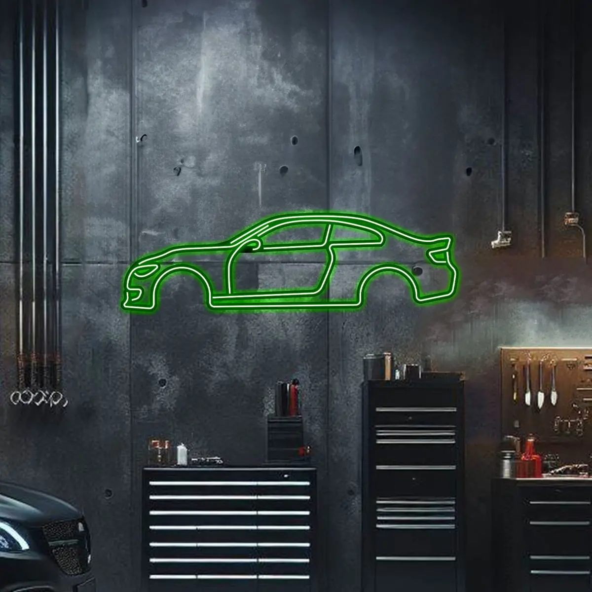 BMW E92 Neon Wall Art – Illuminated Metal Car Decor - Image 4