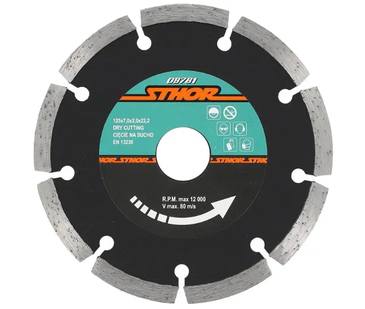 Disco Diamante Segmentado Corte Seco 5" | Sthor 1