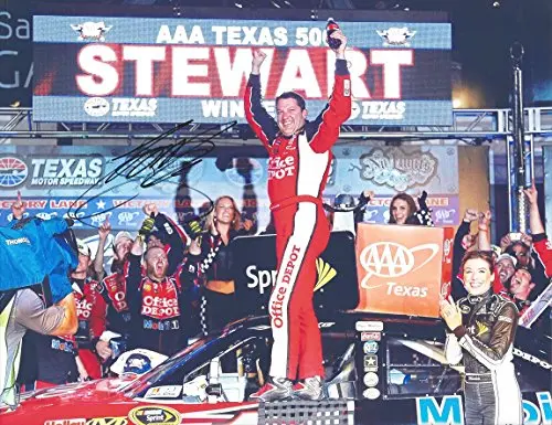 Autographed 2011 Tony Stewart #14 Office Depot Racing Aaa Texas 500 Win (Victory Lane) 9X11 Signed Picture Nascar Glossy Photo With Coa 1