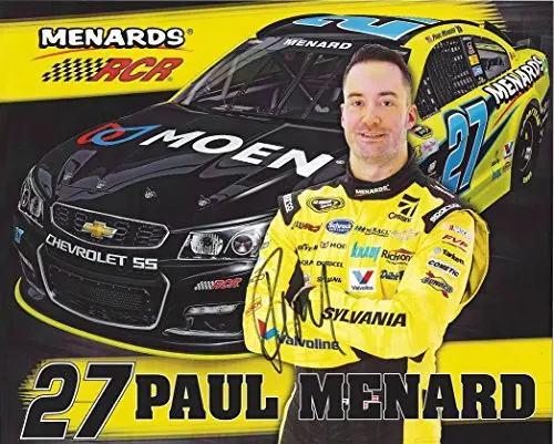 Autographed 2016 Paul Menard #27 Menards - Moen Team (Richard Childress Racing) Sprint Cup Series Signed 8X10 Inch Picture Nascar Hero Card Photo With Coa 1