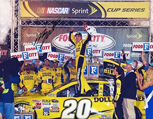 Autographed 2015 Matt Kenseth #20 Dollar General Racing Bristol Win (Food City 500) Victory Lane 9X11 Signed Picture Nascar Glossy Photo With Coa 1