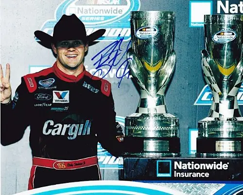 Autographed 2012 Ricky Stenhouse Jr. #6 Cargill Racing 2X Nationwide Champion (Trophies) Signed Nascar 8X10 Glossy Photo W/Coa 1