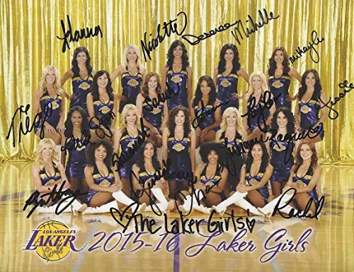 22X Autographed The Laker Girls 2015-2016 Los Angeles Lakers Basketball Team Signed Picture 8X10 Inch Photo With Coa 1