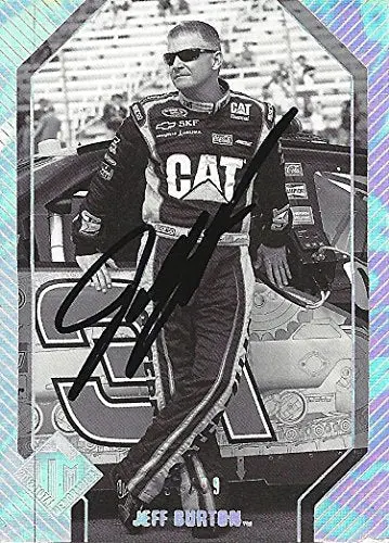 Autographed Jeff Burton 2012 Press Pass Racing Total Memorabilia (#31 Caterpillar Team) Rca Holofoil Insert Signed Collectible Nascar Trading Card With Coa (#97 Of 99 Produced) 1