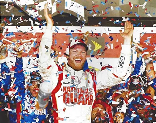 Autographed 2014 Dale Earnhardt Jr. #88 National Guard Racing 2X Daytona 500 Race Winner (Victory Lane Confetti) Hendrick Motorsports Signed Collectible Picture Nascar 8X10 Inch Glossy Photo With Coa 1