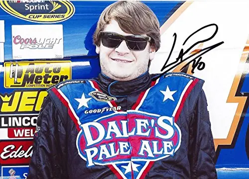 Autographed 2014 Landon Cassill #40 Dale's Pale Ale Racing (Sprint Cup Series) Signed 5X7 Nascar Glossy Photo With Coa 1