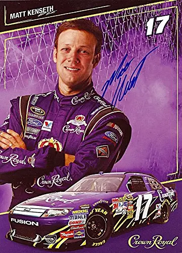Autographed 2011 Matt Kenseth #17 Crown Royal Racing (Purple) Signed 6X9 Picture Nascar Hero Card With Coa 1