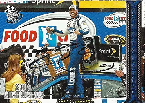 Autographed Jimmie Johnson 2011 Press Pass Racing 50 Win Plateau (Bristol Victory Lane) Signed Collectible Nascar Trading Card With Coa 1