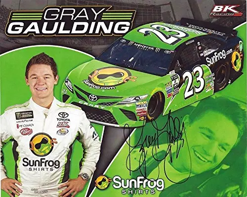 Autographed 2017 Gray Gaulding #23 Sun Frog Toyota Rookie Season (Bk Racing) Monster Energy Cup Series Signed Collectible Picture 8X10 Inch Nascar Hero Card Photo With Coa 1