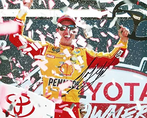 Autographed 2017 Joey Logano #22 Pennzoil Racing Richmond Race Win (Victory Lane Celebration) Monster Cup Series (Team Penske) Signed Collectible Picture Nascar 8X10 Inch Glossy Photo With Coa 1