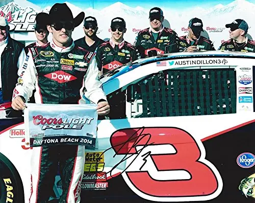 Autographed 2014 Austin Dillon #3 Dow Team Daytona 500 Coors Light Pole Award (Richard Childress Racing) Sprint Cup Series Signed Collectible Picture Nascar 8X10 Inch Glossy Photo With Coa 1