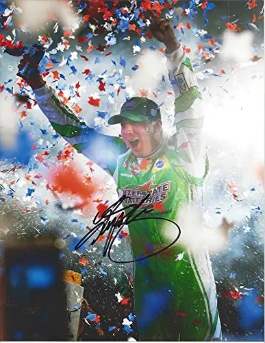 Autographed 2016 Kyle Busch #18 Interstate Batteries Racing Duck Commander Texas Race Win (Victory Lane Confetti) Sprint Cup Series Signed Collectible Picture Nascar 9X11 Inch Glossy Photo With Coa 1