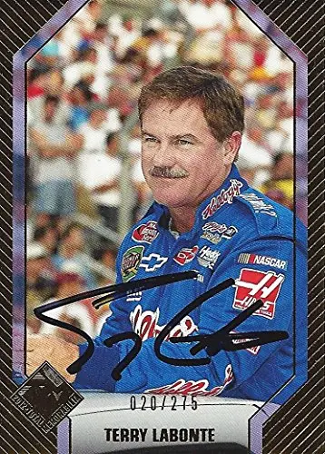 Autographed Terry Labonte 2012 Press Pass Racing Total Memorabilia (#5 Kelloggs Team) Gold Insert Signed Collectible Nascar Trading Card With Coa (#020 Of 275 Produced) 1