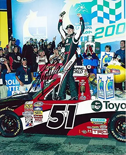 Autographed Kyle Busch #51 Toyota Racing Team California Truck Race Win (Victory Lane) Signed 8X10 Picture Nascar Glossy Photo With Coa 1