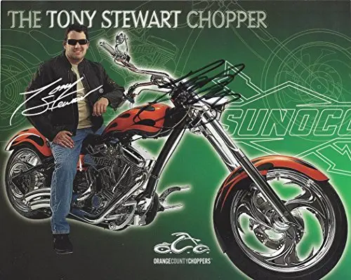 Autographed 2007 Tony Stewart #20 The Home Depot Team Sunoco Orange County Chopper (Joe Gibbs Racing) Signed Collectible Picture Nascar 8X10 Inch Hero Card Photo With Coa 1