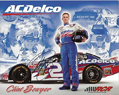 Autographed Clint Bowyer #2 Acdelco Team (Busch Series) Richard Childress Racing Championship 8X10 Inch Signed Picture Nascar Hero Card Photo With Coa 1