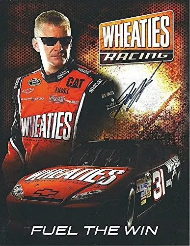 Autographed 2012 Jeff Burton #31 Wheaties Racing Team (Childress) Signed 9X11 Picture Nascar Hero Card With Coa 1