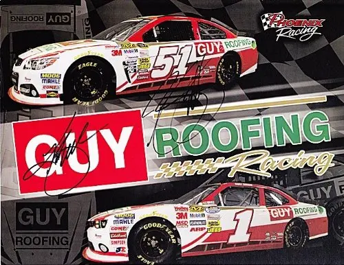 2X Autographed 2013 Kurt Busch & Regan Smith #51 Phoenix Racing Signed 9X11 Nascar Hero Card With Coa 1