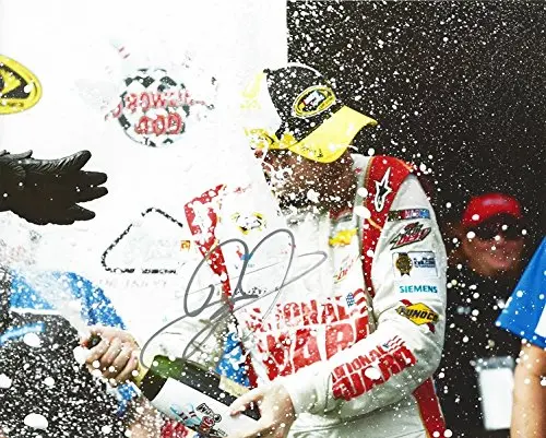Autographed 2014 Dale Earnhardt Jr. #88 National Guard Racing 2X Sweep Pocono Race Win (Victory Lane Champagne) Hendrick Motorsports Signed Collectible Picture Nascar 8X10 Inch Glossy Photo With Coa 1