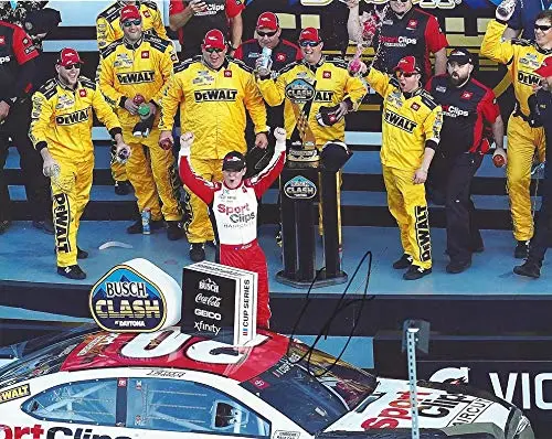 Autographed 2020 Erik Jones #20 Sport Clips Racing Daytona Busch Clash Win (Victory Lane Celebration) Joe Gibbs Team Signed Collectible Picture Nascar 8X10 Inch Glossy Photo With Coa 1