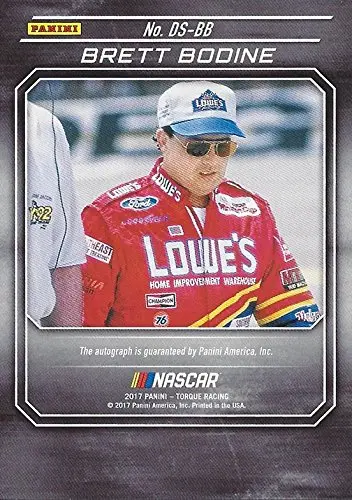 Brett Bodine 2017 Panini Torque Racing Driver Scripts Autograph (Vintage Lowes Team) Insert Collectible Nascar Trading Card #13/49 2